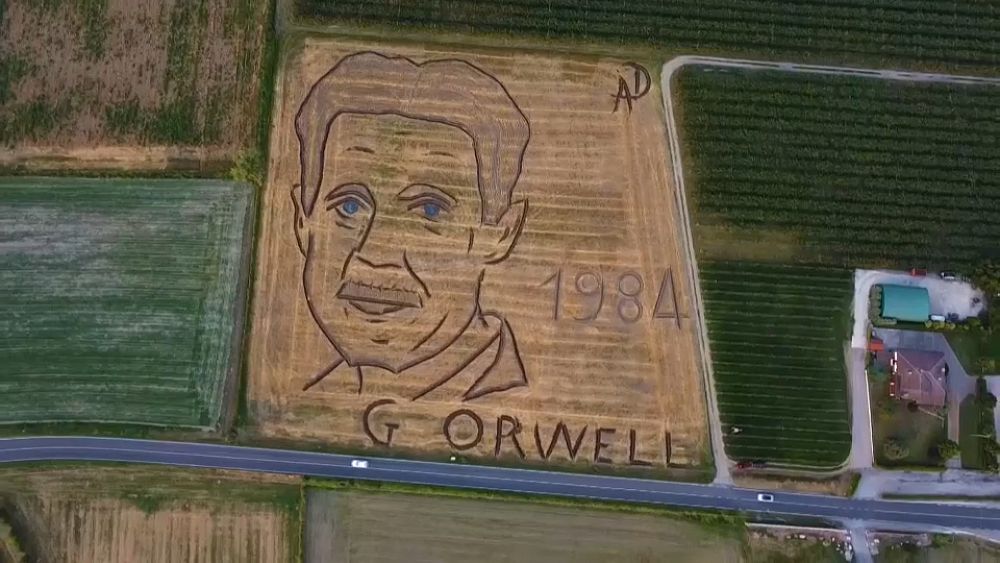 Un artiste italien transforme un champ de blé en portrait de George O