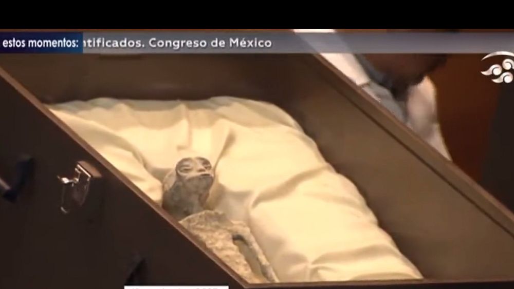 Des fossiles vieux de 1 000 ans de cadavres « extraterrestres » exposés au Congrès mexicain comme en témoigne un expert en ovnis