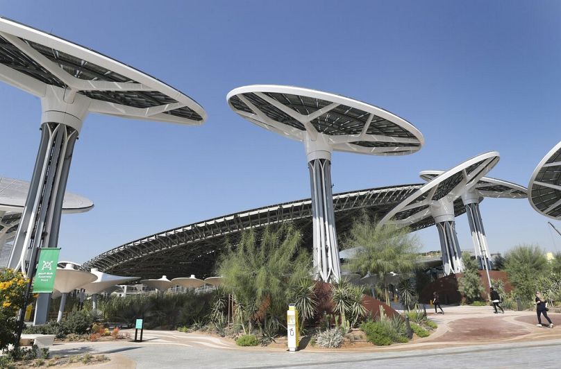 Le pavillon du développement durable à l'intérieur de Dubai Expo City, où se déroule la COP28.