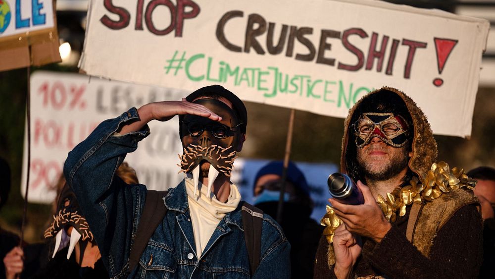 « Honte à vous » : les passagers des navires de croisière accueillis par des manifestants déguisés en ours polaires en France