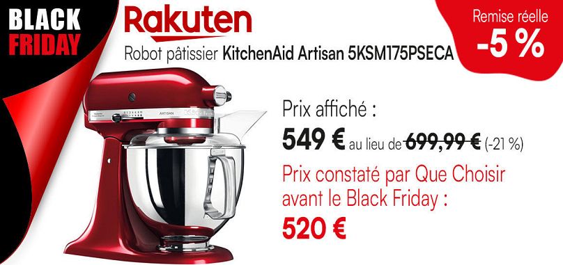 Certains prix de référence peuvent n’avoir jamais été utilisés avant le Black Friday.