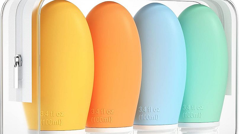 Les bouteilles de voyage en silicone de Morfone sont parfaites pour les articles de toilette.