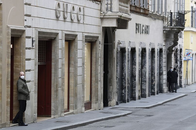 Principale boutique de Gucci à Rome, Via dei Condotti.  Mercredi 17 mars 2021.