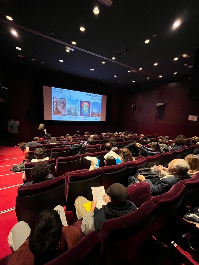 Projection de films au Forum des images