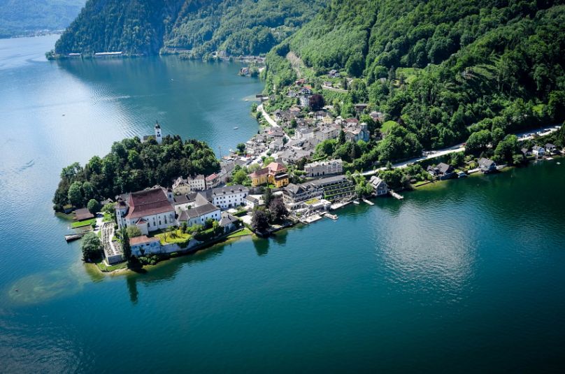 Lac Traunsee, dans le Salzkammergut, en Haute-Autriche.