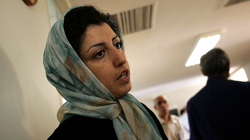 Narges Mohammadi, militant de l'opposition iranienne pour les droits de l'homme, au Centre des défenseurs des droits de l'homme à Téhéran