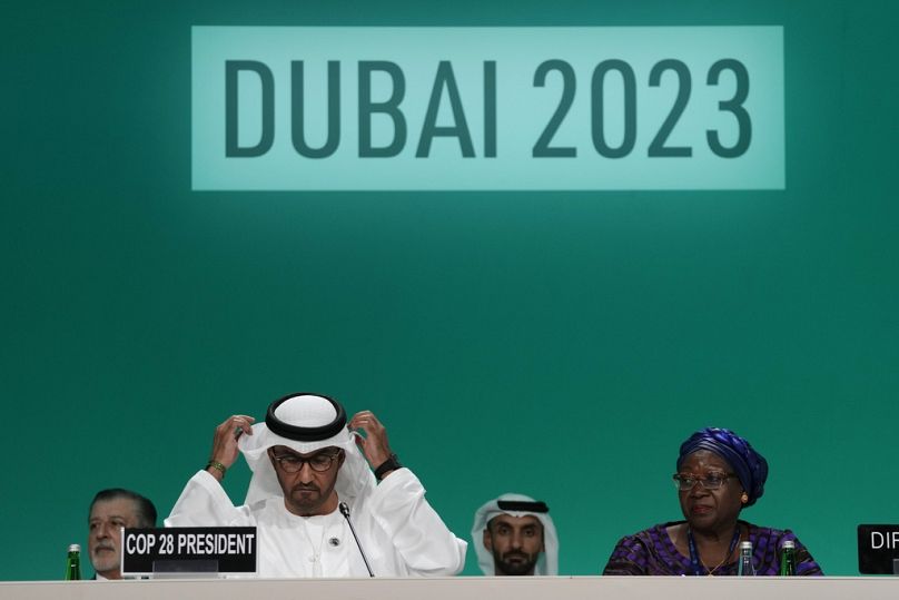 Le président de la COP28, Sultan al-Jaber, assiste à la séance d'ouverture du Sommet des Nations Unies sur le climat de la COP28 à Dubaï, en novembre 2023.