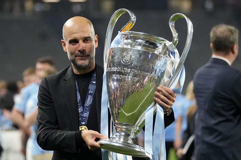 Pep Guardiola a remporté son premier trophée de la Ligue des champions en tant qu'entraîneur de Manchester City