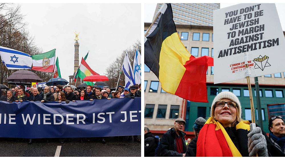 Des milliers de personnes défilent dimanche à Bruxelles et à Berlin contre l'antisémitisme