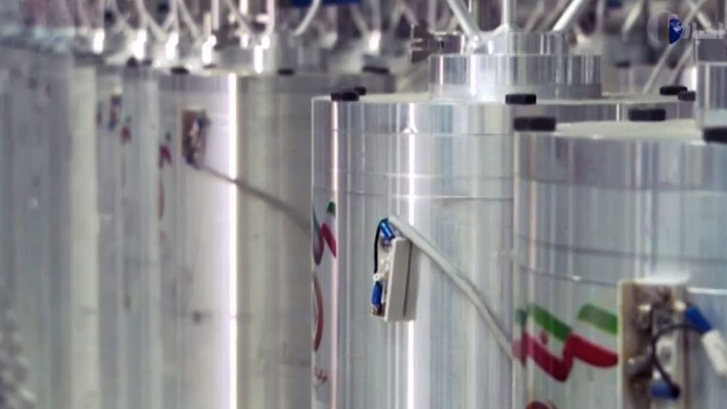 Centrifuge machines at the Natanz Uranium Enrichment Facility, Iran.