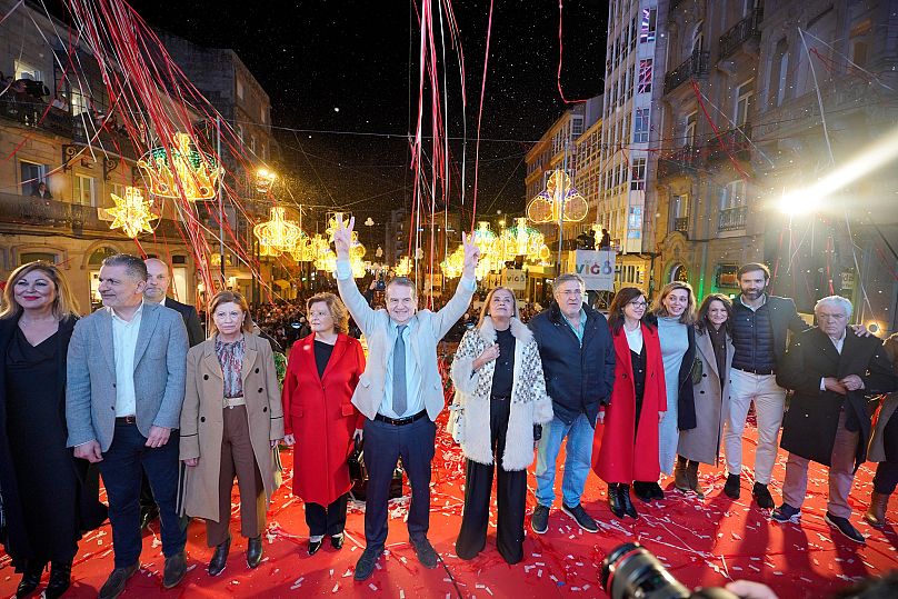 Abel Caballero, maire de Vigo, le jour de l'allumage des lumières de Noël de la ville.