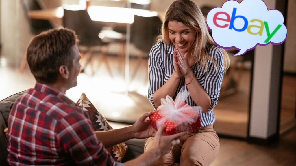 Canva picture showing a girl receiving a gift.