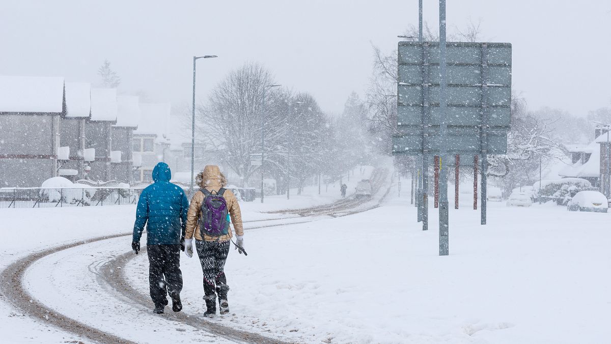 Scotland has experienced heavy snowfall as well as high winds and torrential rain.