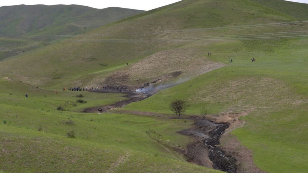 site of a plane crash in Afghanistan