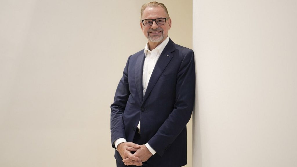 Director General of the European Space Agency Josef Aschbacher poses for a photo during the World Economic Forum in Davos, Switzerland.