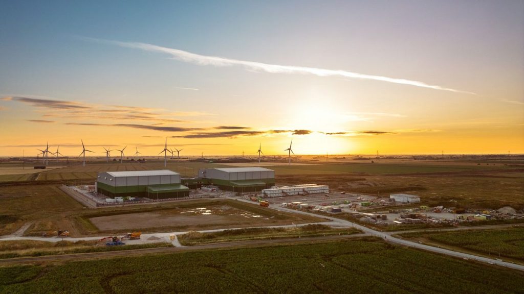 View of Viking Link by sunset