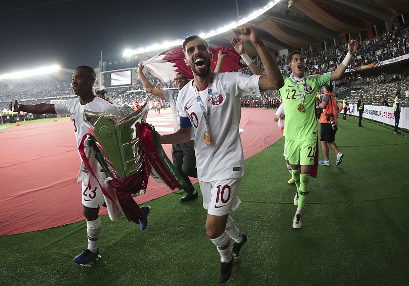 Le Qatar célèbre sa victoire à la Coupe d'Asie en 2019