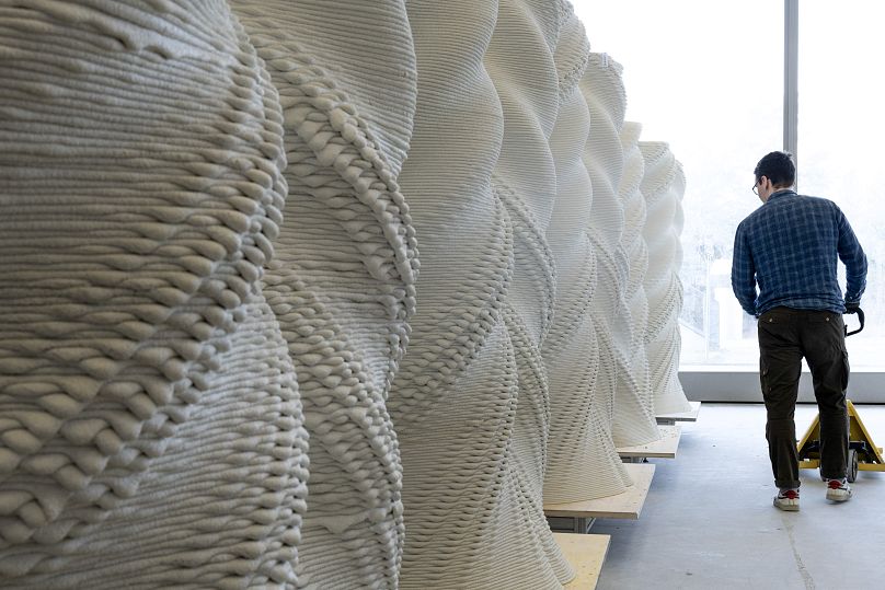 Chaque colonne possède son propre motif de surface et ses propres ornements, un exemple du pouvoir de l'impression 3D pour transformer un bâtiment.