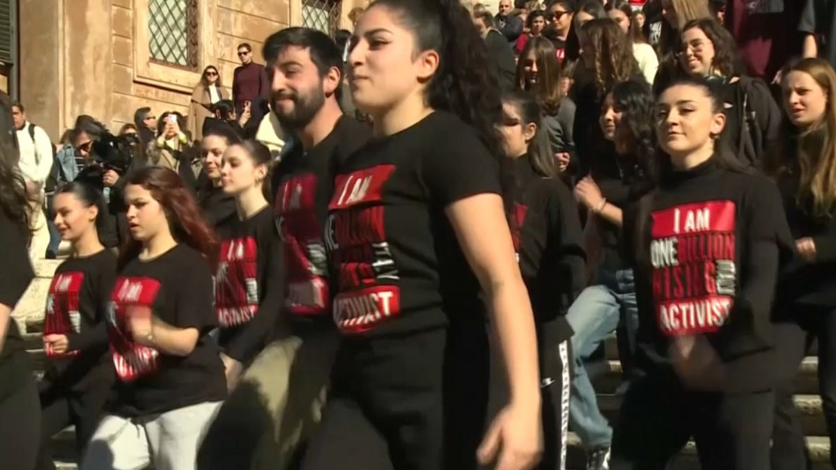 One Billion Rising protest in Rome