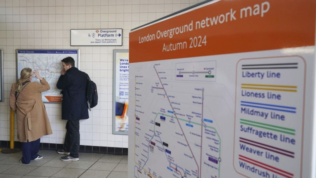 A sign for the new Windrush line which was unveiled by Mayor of London Sadiq Khan in London