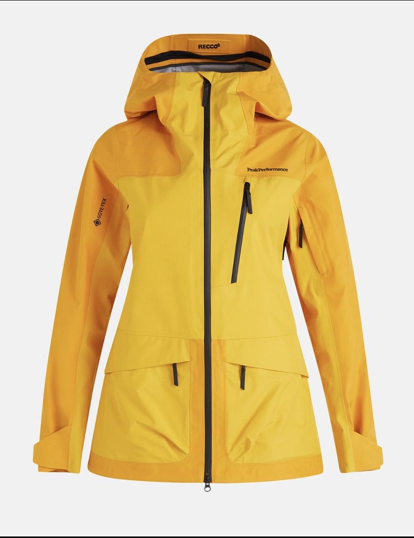 Veste Peak Performance Gortex jaune pour femme