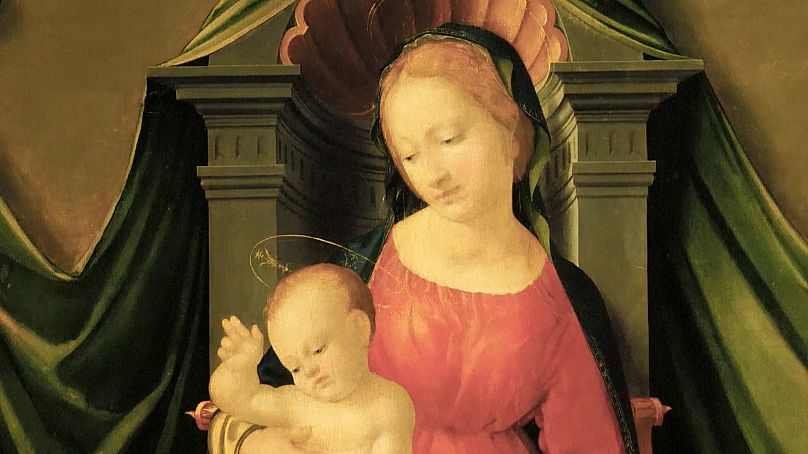 « Vierge à l'enfant trônant avec l'enfant Saint Jean » de Francesco Granacci (1519).