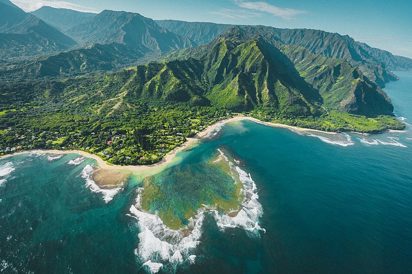 Une vue de Kauai, Hawaï d'en haut