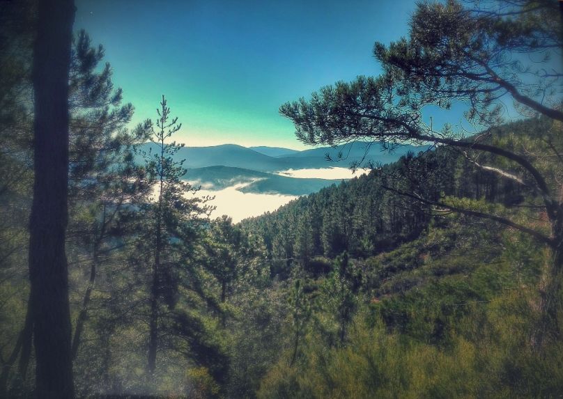 Une partie de la magnifique vue sur la chaîne de montagnes de la Sierra de Francia
