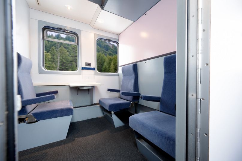 Une vue de l'une des options de cabine à bord du train