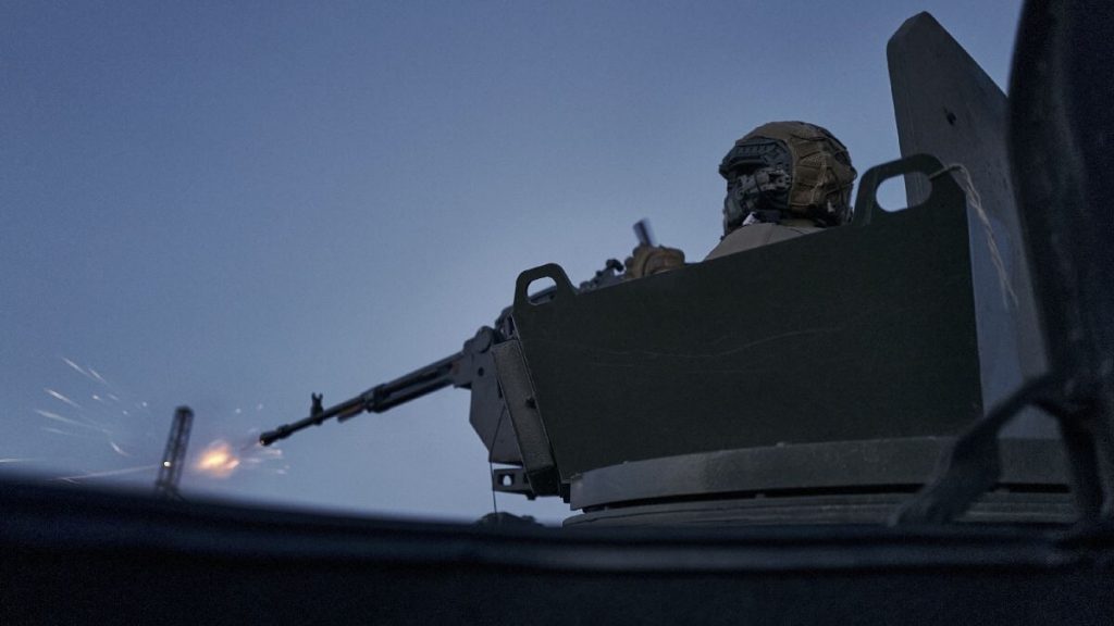 A Ukrainian soldier fires during battle in Avdiivka, Donetsk region, Ukraine, Aug. 18, 2023.