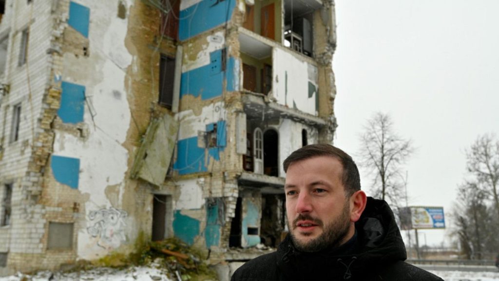 Virginijus Sinkevičius during a visit to Borodyanka