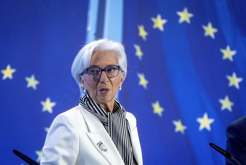La présidente de la BCE, Christine Lagarde, à Francfort, en Allemagne, le jeudi 25 janvier 2024.