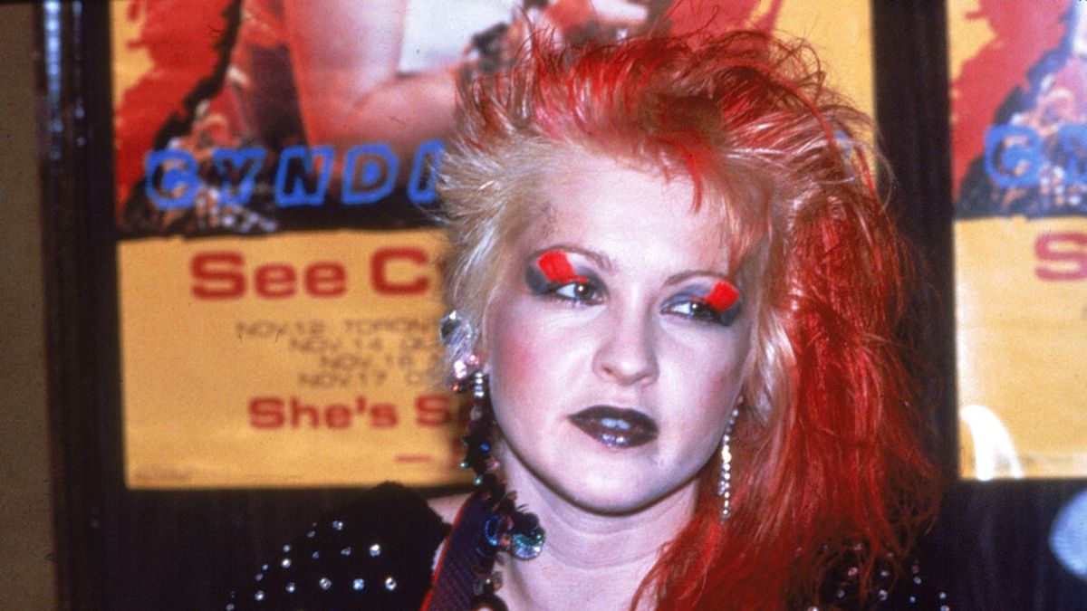 Pop singer Cyndi Lauper is shown on 29 November 1984.