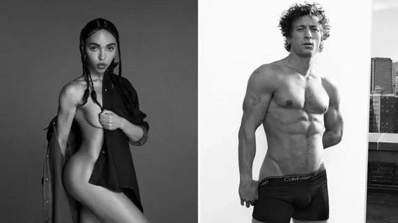 Publicités Calvin Klein mettant en vedette les brindilles FKA et Jeremy Allen White