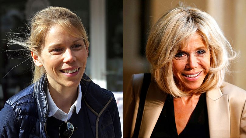 Tiphaine Auzière (à gauche), le portrait craché de sa mère Brigitte Macron (à droite).