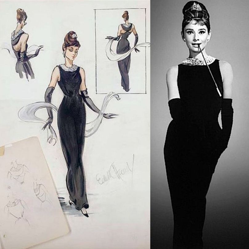 Dessins pour Audrey Hepburn pour Breakfast At Tiffany's par Edith Head