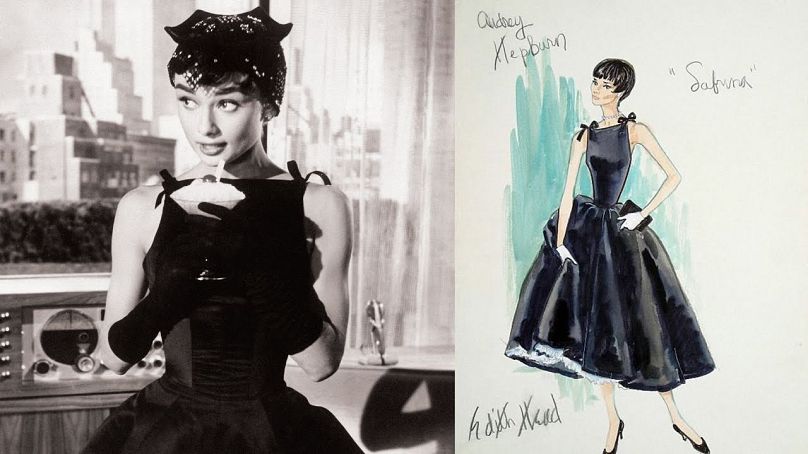 Dessins pour Audrey Hepburn pour « Sabrina » par Edith Head