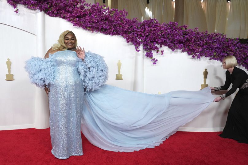 Da'Vine Joy Randolph arrive aux Oscars le dimanche 10 mars 2024 au Dolby Theatre de Los Angeles.