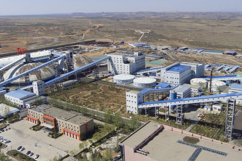 Une vue aérienne du complexe de la mine de charbon de Hongliulin est prise près de la ville de Shenmu, dans la province du Shaanxi, dans le nord-ouest de la Chine, le mardi 25 avril 2023.