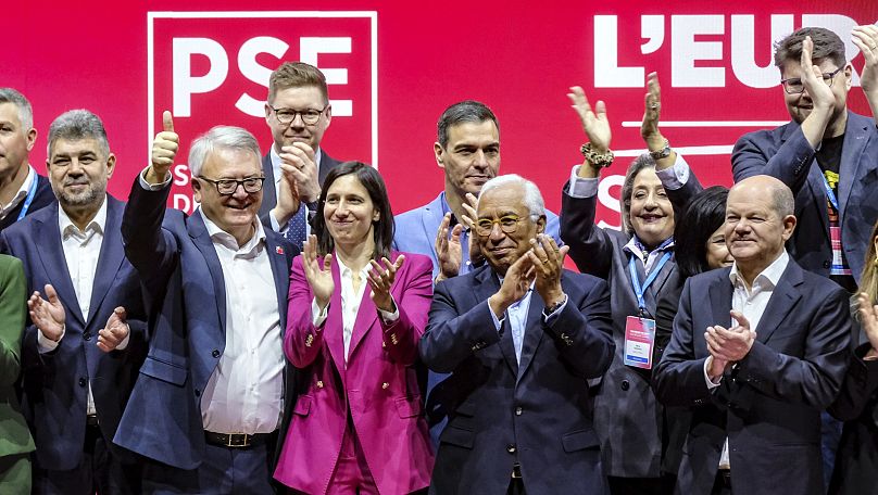 Les socialistes européens se sont réunis pour élire Nicolas Schmit (deuxième à gauche) comme tête de liste aux élections européennes.