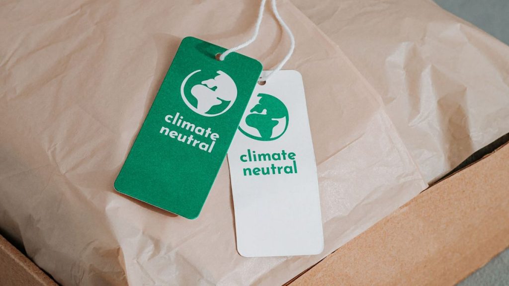 Climate Neutral and Carbon Label Concept