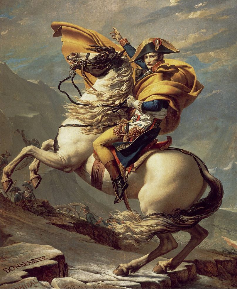 Napoléon traversant les Alpes par Jacques-Louis David