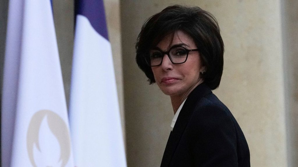 French Culture Minister Rachida Dati arrives to attend the weekly cabinet meeting at the Elysee on 12 January 2024.