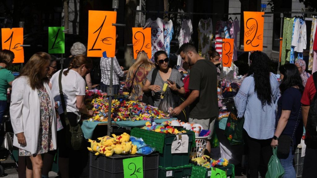 A street market in Madrid