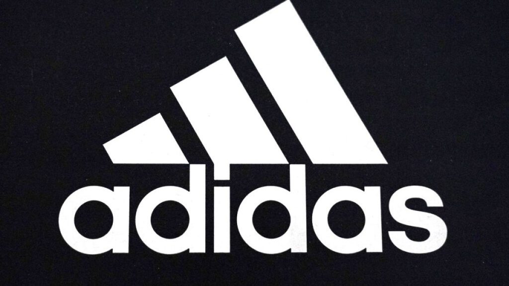 An Adidas logo is displayed on a shoe box in Vernon Hills, Ill., Tuesday, Oct 25, 2022.