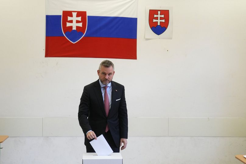 Le candidat à la présidentielle Peter Pellegrini, actuellement président du Parlement, a voté au premier tour de l'élection présidentielle.