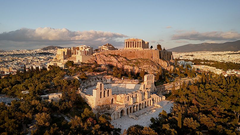 Vue aérienne d'Athènes