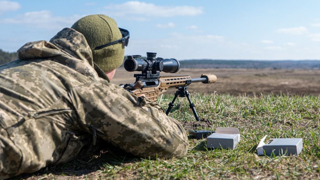 Ukrainians soldiers receiving a French training as part of EUMAM, in Poland.