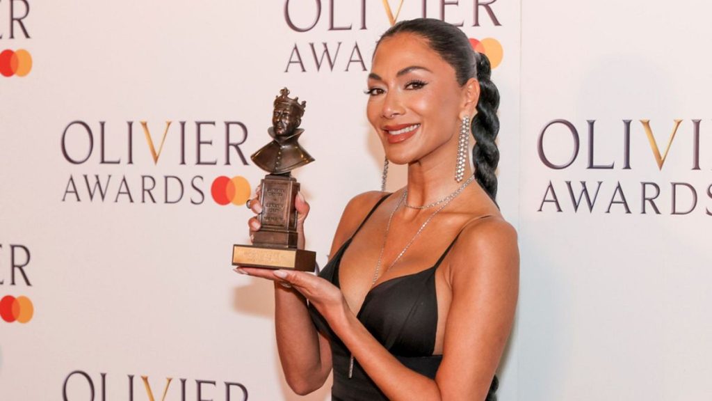 Nicole Scherzinger, winner of the best actress in a musical award for