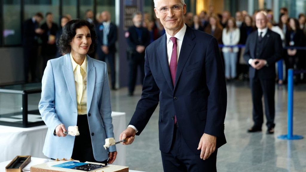 NATO Secretary General Jens Stoltenberg, right, and Belgium